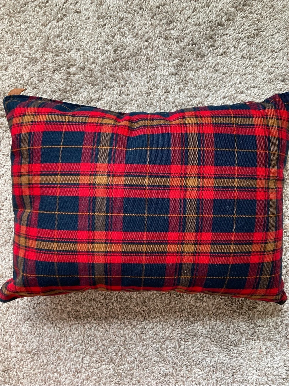 Will Leather Goods Tartan Plaid Travel throw eco camping Pillow
